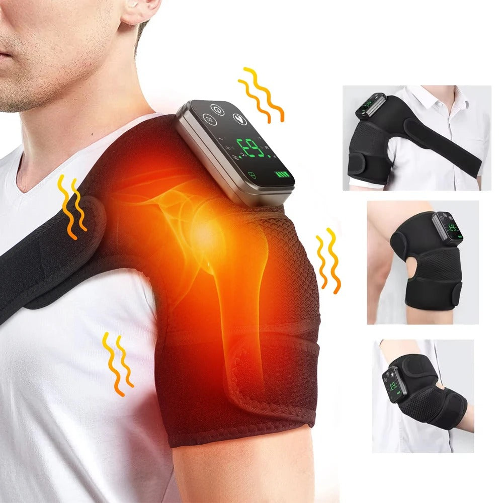 Electric Heating Shoulder Massage Heated Back Shoulder Brace Adjustable Heating Shoulder Massage Belt For Arm Muscle Relaxation