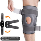 Hinged Knee Brace Open Patella Knee Support with Dual Metal Side Stabilizers for Meniscus Tear, Arthritis, Tendon Pain Relief