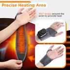 Electric Wrist Brace with Adjustable Hot Compress Vibration + Massage Ankle Guard Band Carpal Tunnel Hand Foot Protection